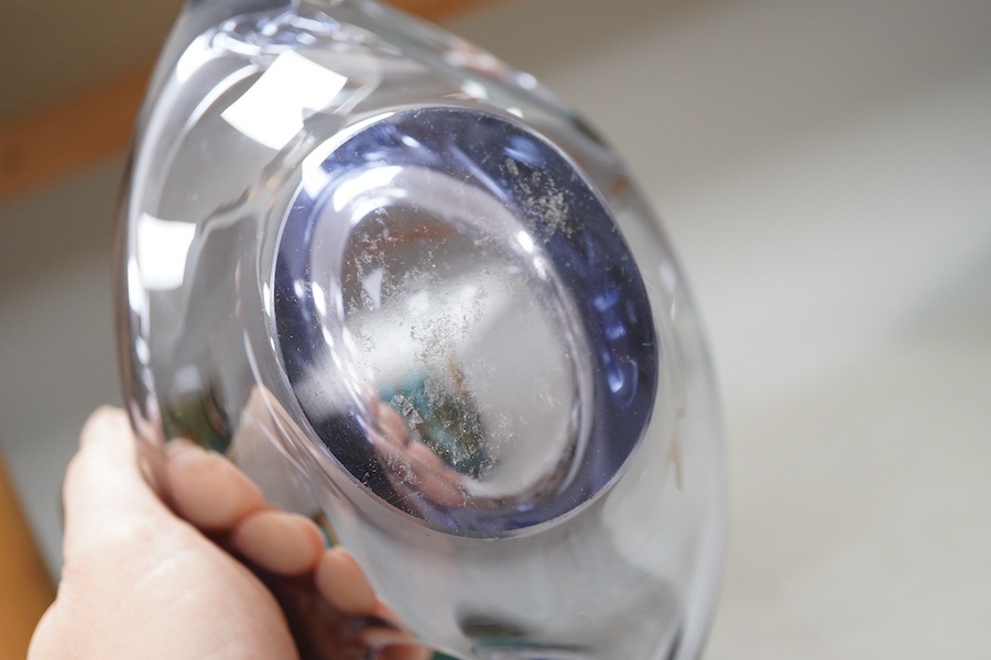 A 1960's studio glass vase and centrepiece, tallest 15.5cm